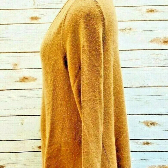 CASLON Women Long Sleeve Pullover Wool Brown Asymmetrical Hem Sweater Size M - Picture 9 of 11